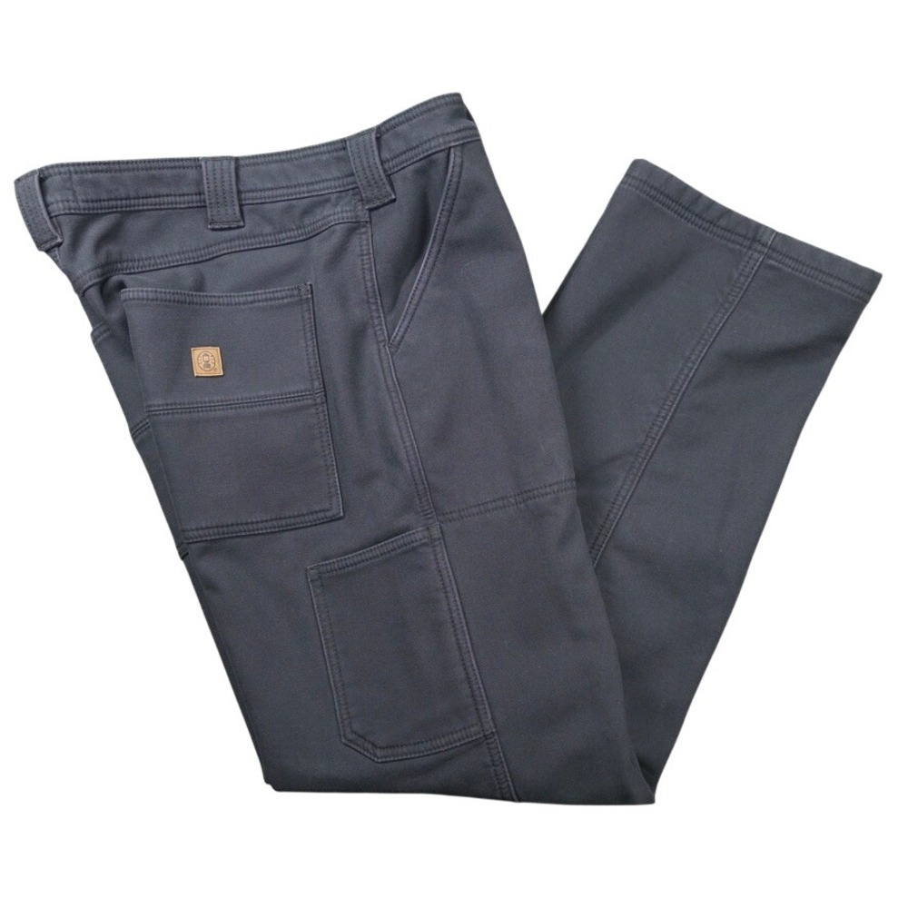 Coleman Fleece Lined Canvas Utility Pants Mens 36x32 Gray Workwear Outdoor Hike